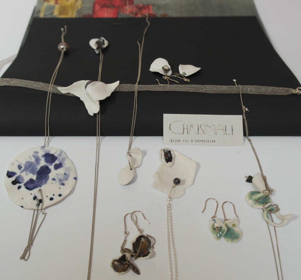 Collection bijoux porcelaine fil et argent