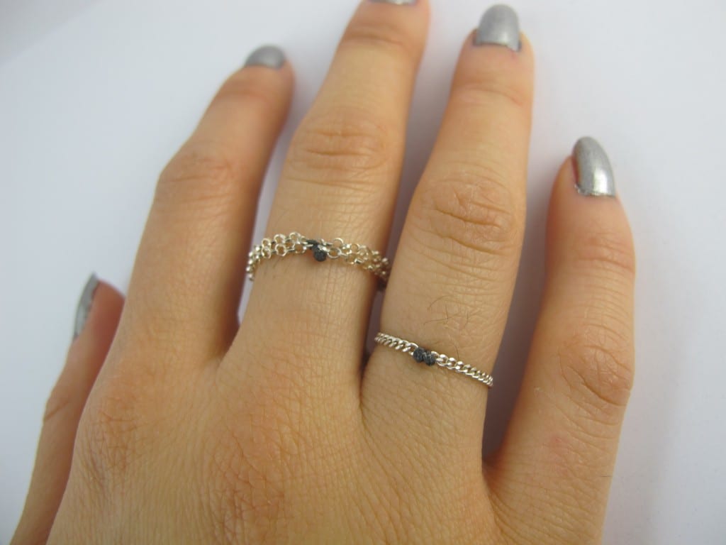 Bague chaine simple et double