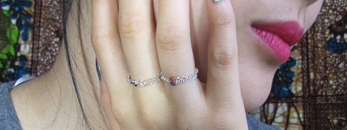 bague chaine simple et double 6