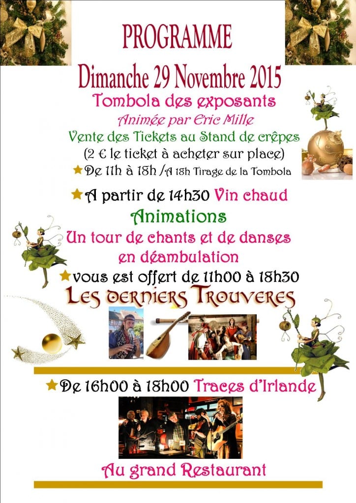affiche marché de Noël dimanche 29 Novembre 2015
