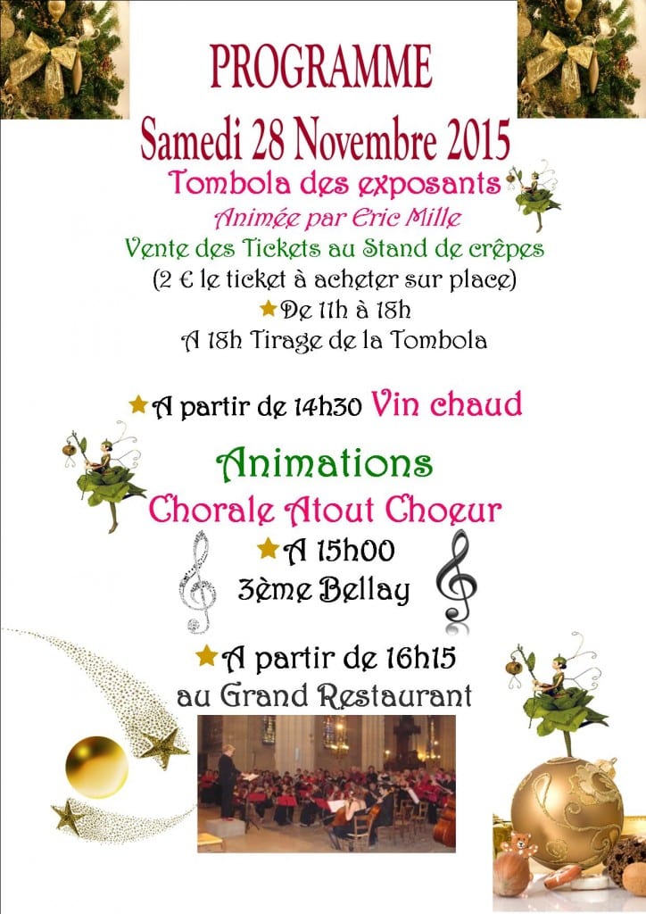 affiche marché de Noël samedi 28 Novembre 2015