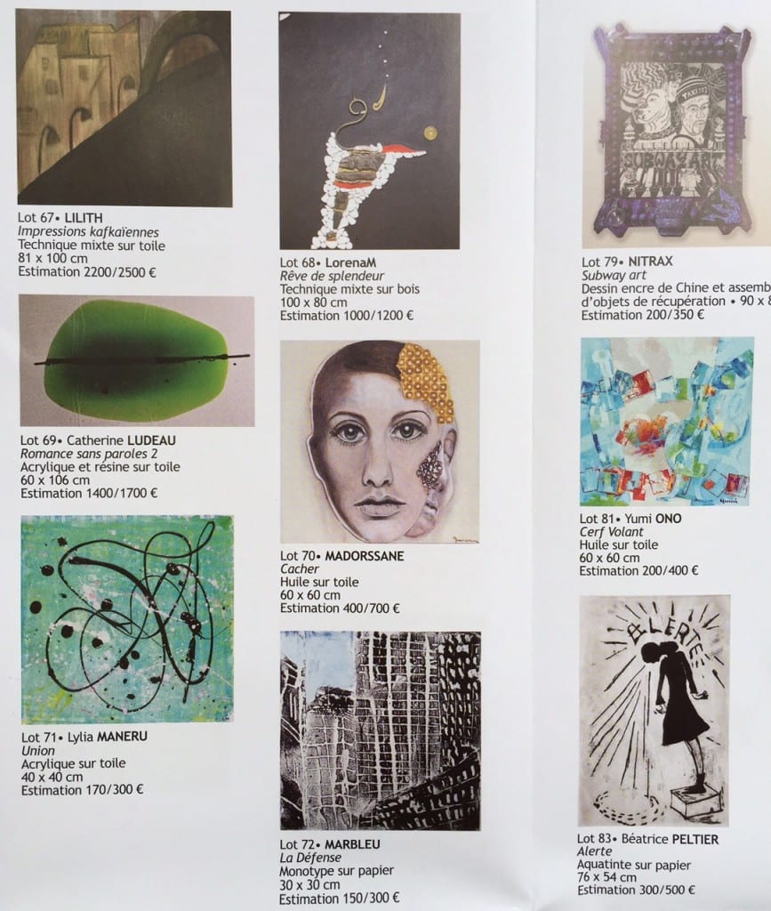 Ventes aux encheres secours populaire 2016 Enfants des arts (5)