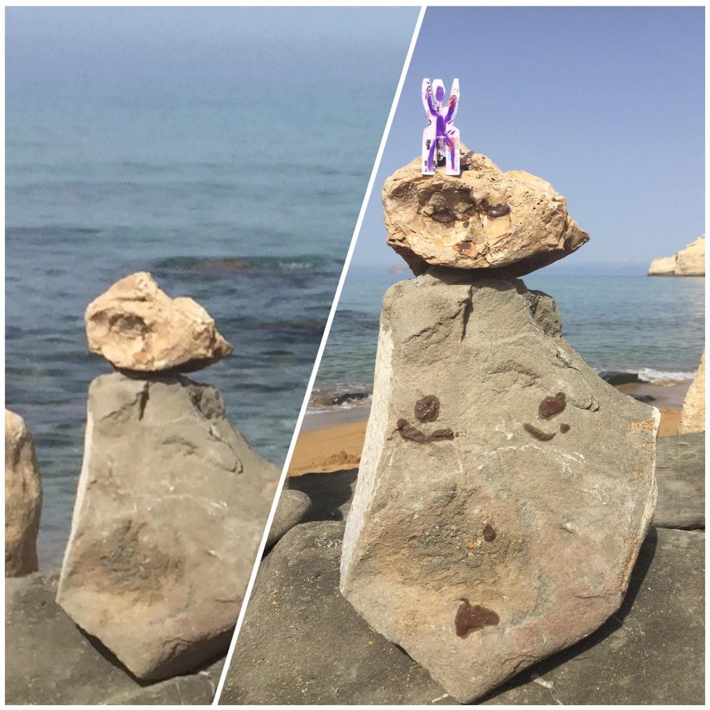 Balanced rock, avant apres