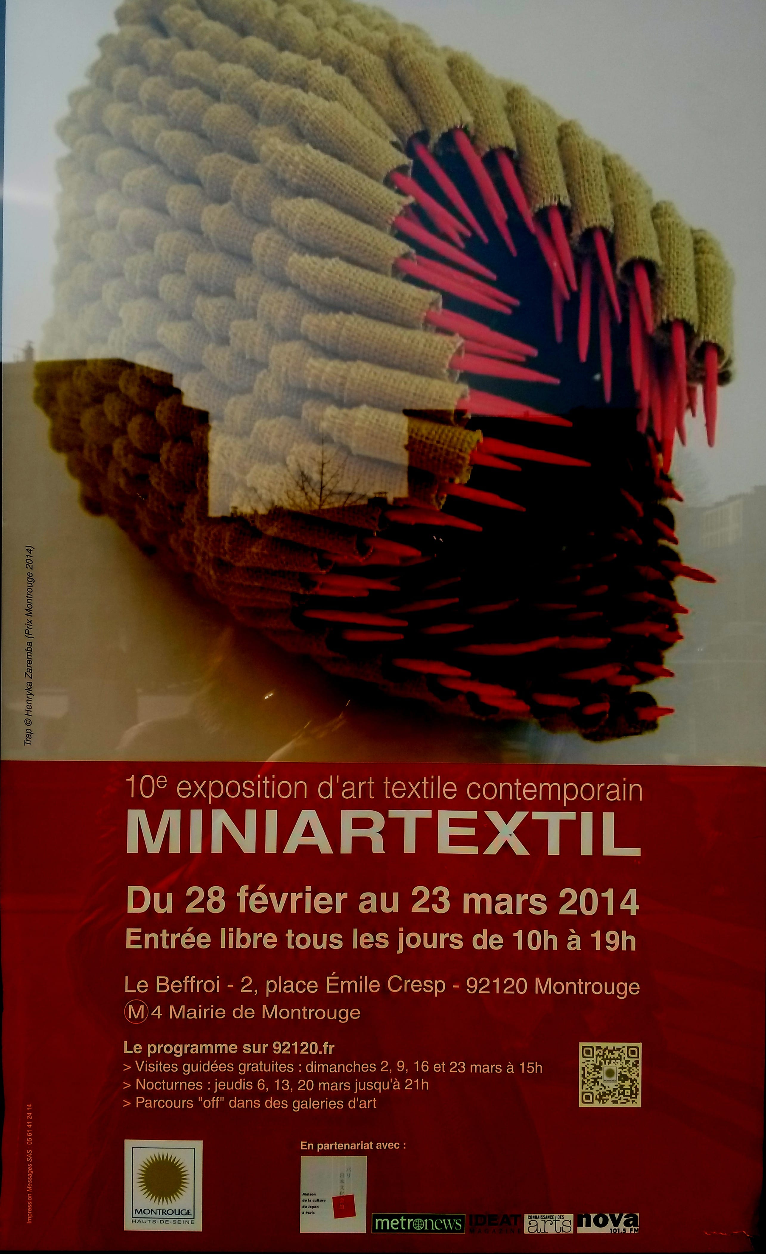10 èm édition du salon miniartextile de Montrouge. une très belle exposition