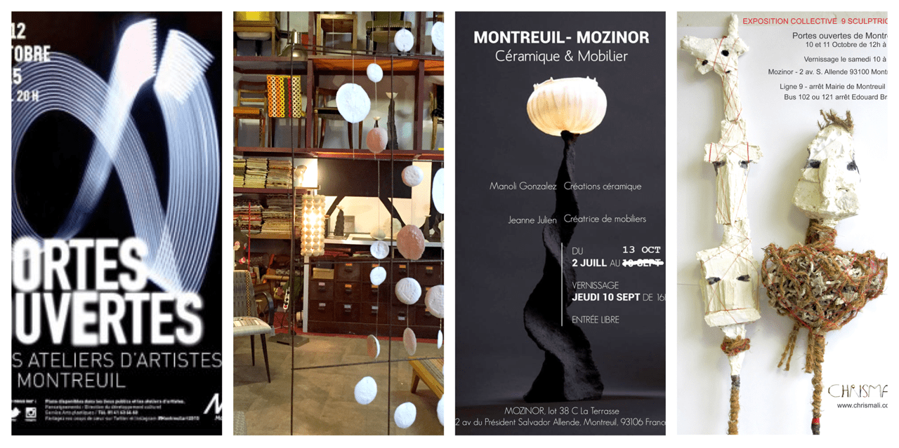 10 au 11 octobre Portes ouvertes de Montreuil – 9 sculptrices 1 céramiste 1 designer à MOZINOR