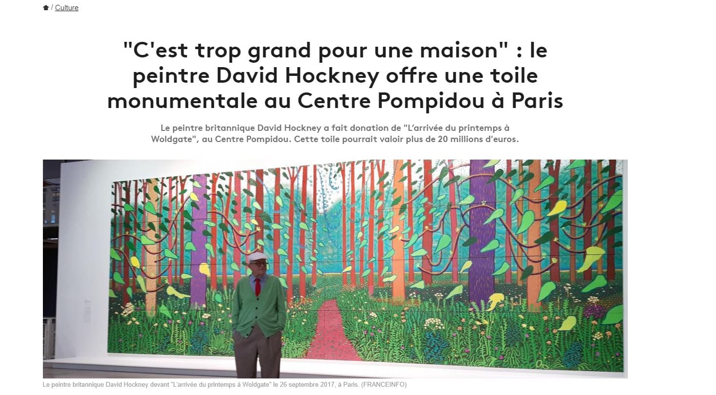 David Hockney à Beaubourg – 60 ans de peinture et arts visuels