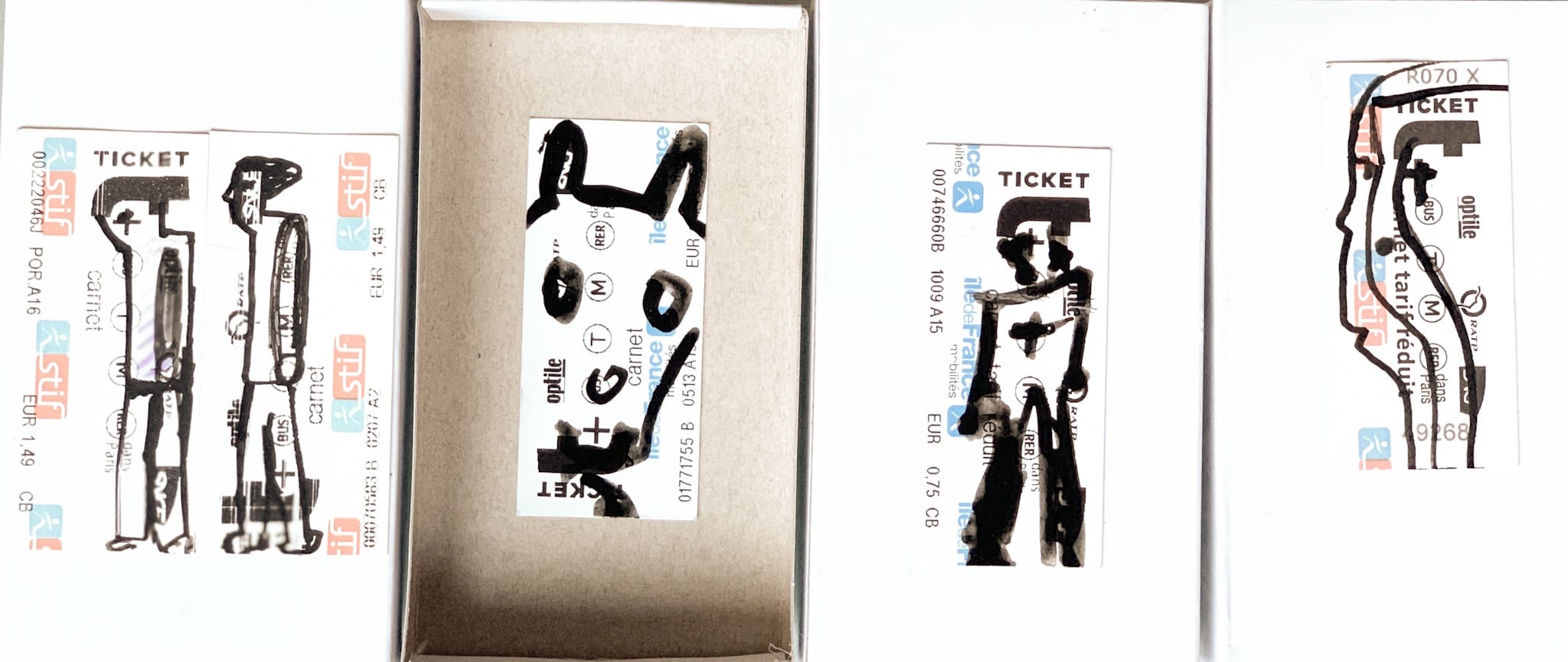 Tickets de métro – cadeaux ludiques artistiques