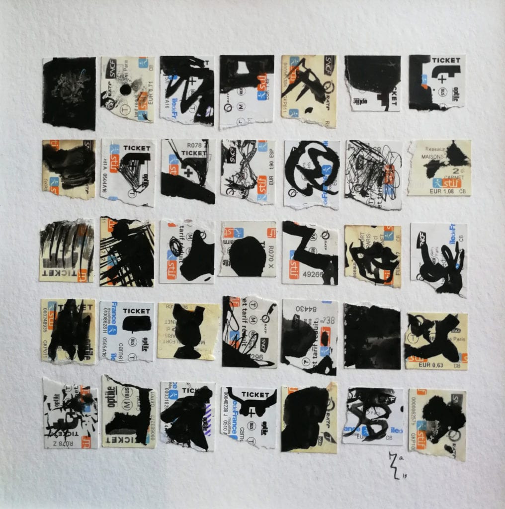 Chrismali -Encre de chine sur TM déchirés