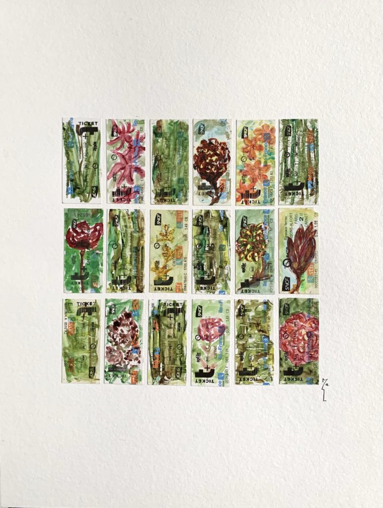 Fleurs en herbe