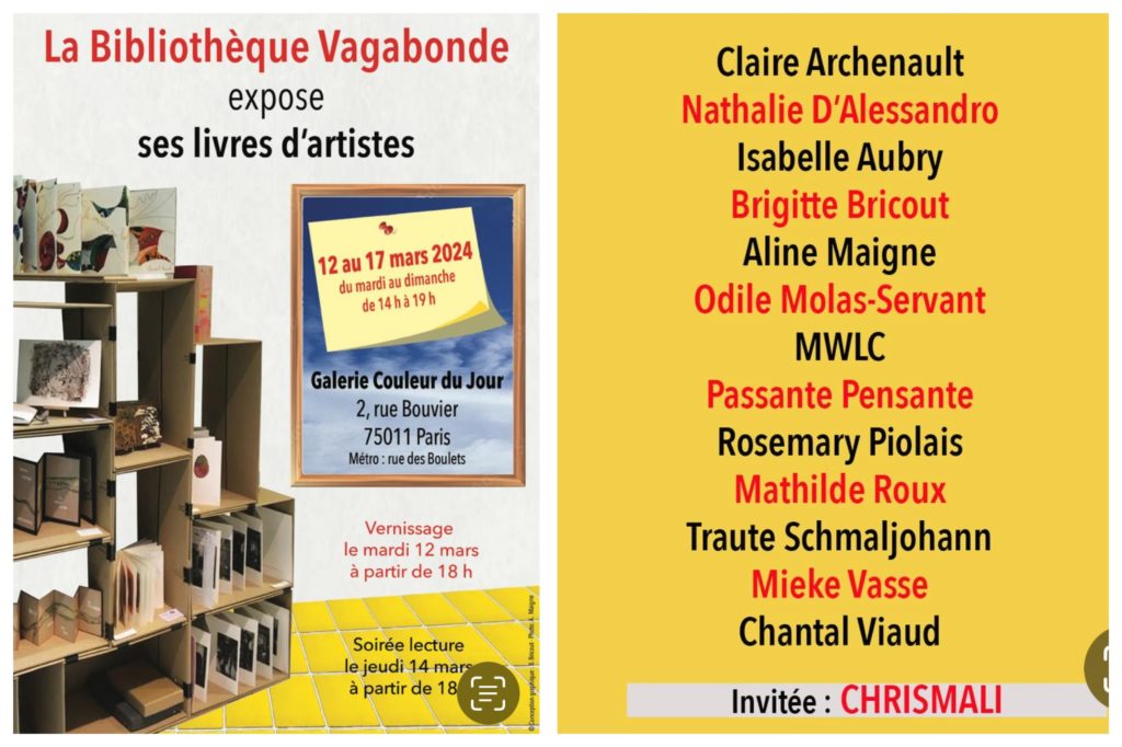 Ticket poète, le ticket raconte ar le ticket, Chrismali aborde nombreux champs de création dessins , sculptures, gravures, mini livres,poésie et thématiques au fil du temps